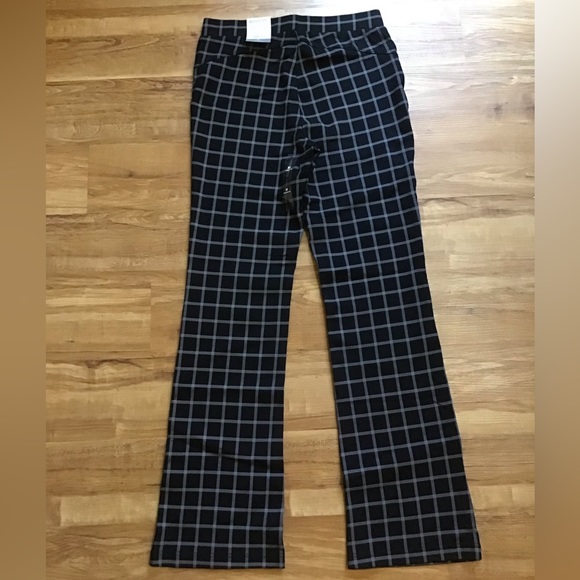 NWT Women’s Plaid Ponté-Knit Boot-Cut Pull-On Pants - Picture 7 of 16